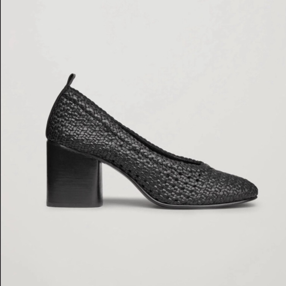COS Braided Leather Heels Size 38/8